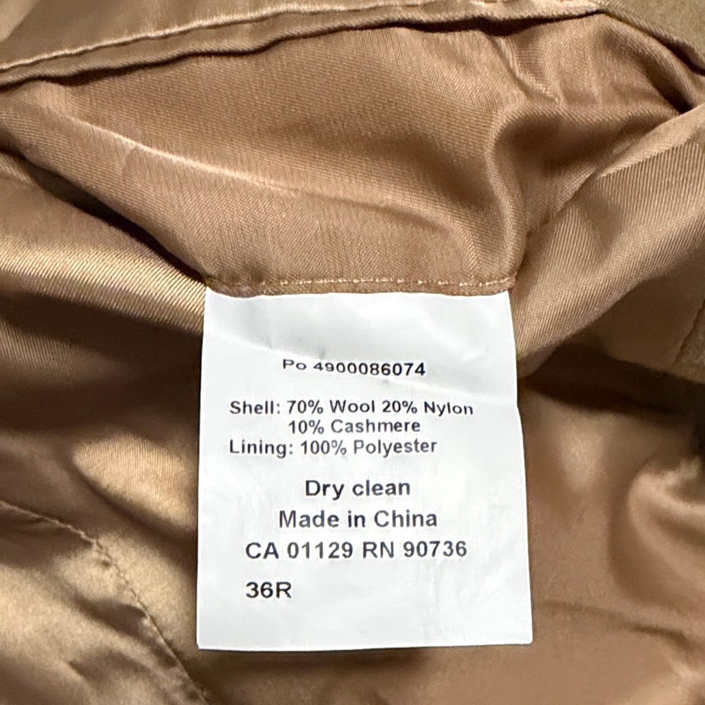 Ralph Lauren Camel Pea Coat - Picture 3 of 5